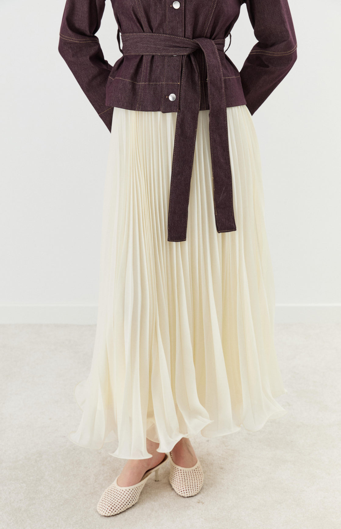 Plissérok van chiffon