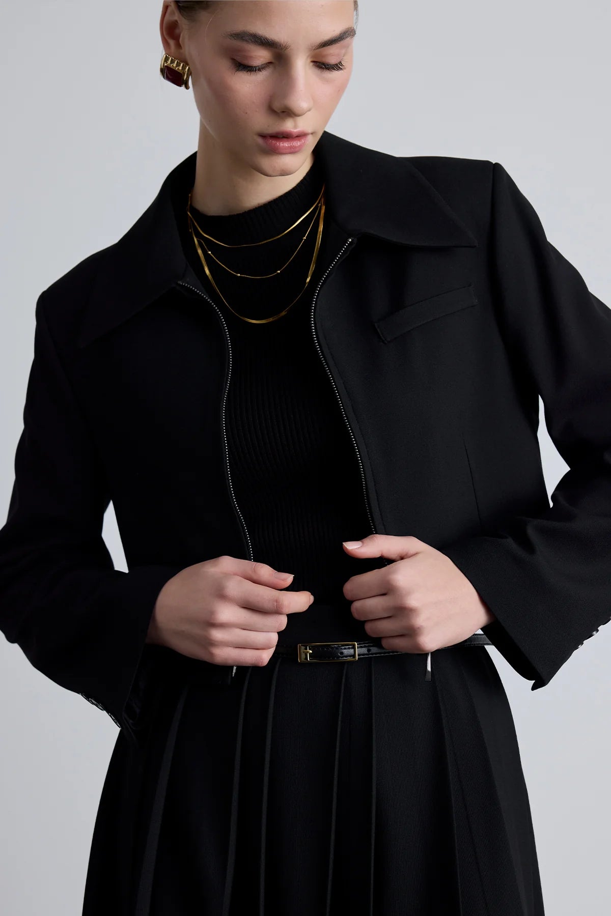 Klassieke Crop-Blazer Set