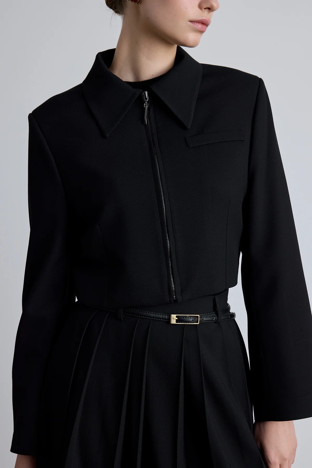 Klassieke Crop-Blazer Set