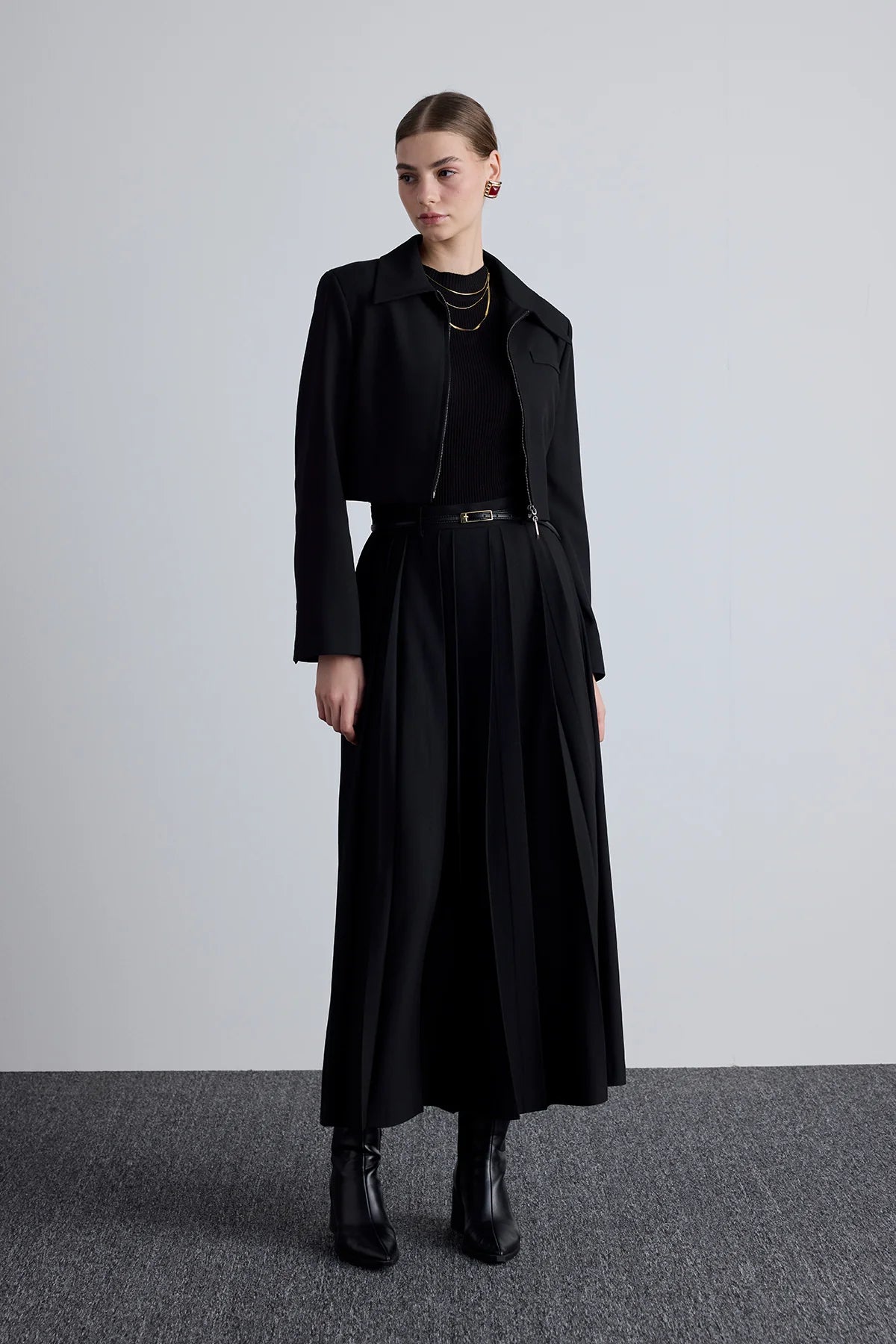 Klassieke Crop-Blazer Set