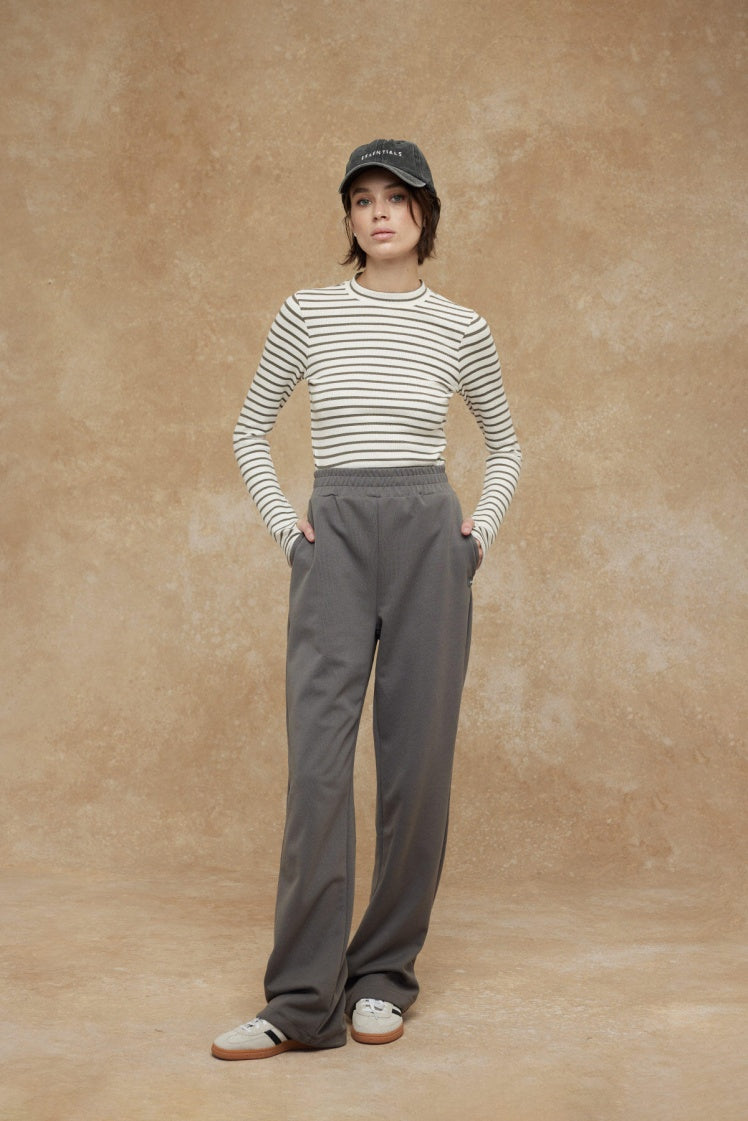 Gestreept T- shirt Met Lange mouw en Vingerdetail